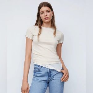 Mango Brand New Double-layered T-shirt